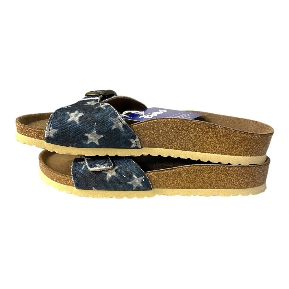 Birki’s by Birkenstock Madrid Sandals - Canvas Stars Navy - Size 34 (US 3 K/L3)